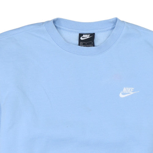 Nike Men's Blue Crew Neck Cotton Pullover Sweatshirt Size M