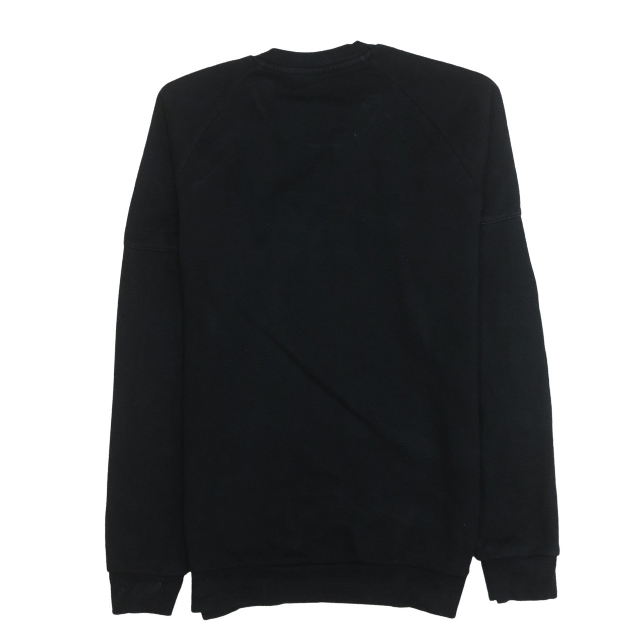 Adidas Mens Black Crew Neck Logo Pullover Sweatshirt Size S