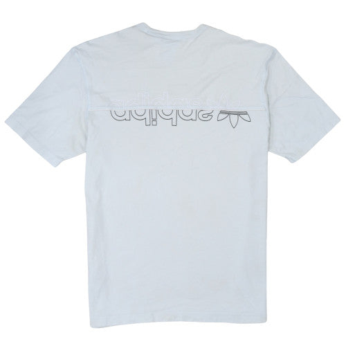 Adidas Men's White Cotton Short Sleeve Crew Neck Sports T-Shirt M