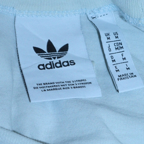 Adidas Men's White Cotton Short Sleeve Crew Neck Sports T-Shirt M
