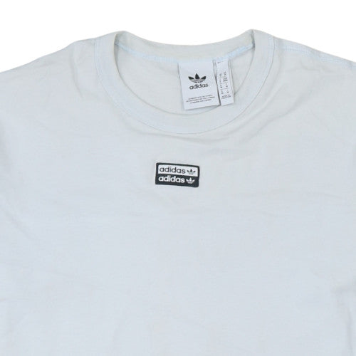 Adidas Men's White Cotton Short Sleeve Crew Neck Sports T-Shirt M