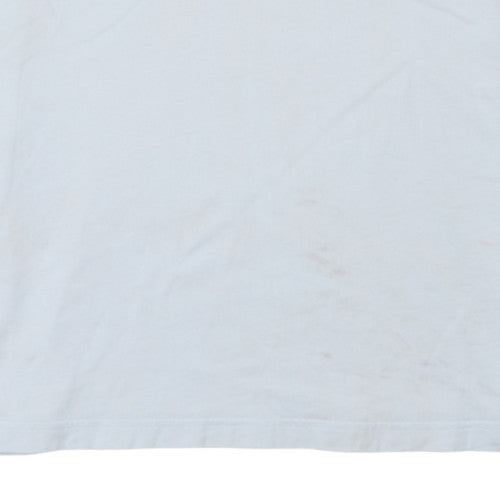 Adidas Men's White Cotton Short Sleeve Crew Neck Sports T-Shirt M