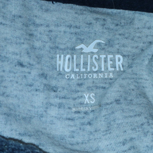 Hollister Men’s Blue Pullover Hoodie XS Regular Fit Lightweight