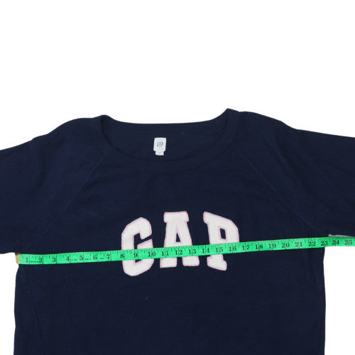 GAP Womens Navy Blue XL Cotton Blend Pullover Sweatshirt