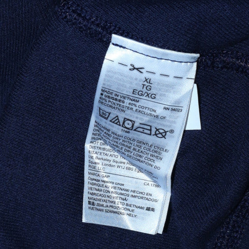 GAP Womens Navy Blue XL Cotton Blend Pullover Sweatshirt