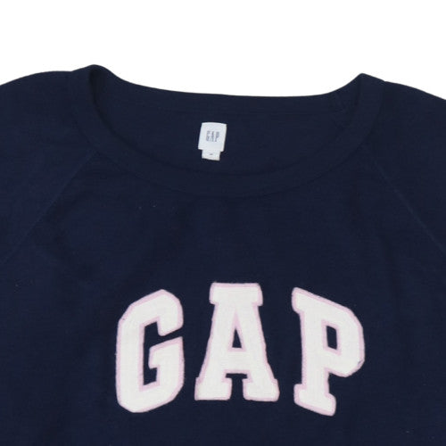 GAP Womens Navy Blue XL Cotton Blend Pullover Sweatshirt