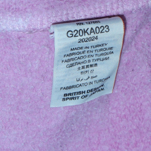 Superdry Womens Grey Pink Full Zip Hoodie Size M Ombre Gradient