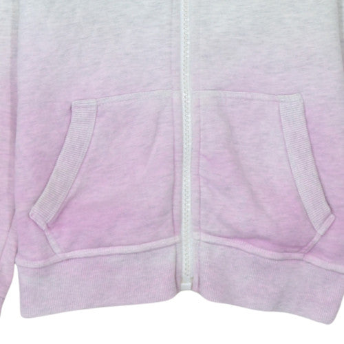 Superdry Womens Grey Pink Full Zip Hoodie Size M Ombre Gradient