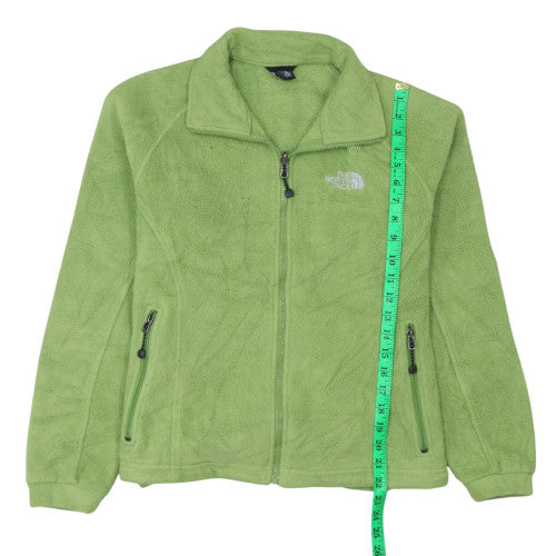 The North Face Women's Green Fleece Jacket Size S Lightweight Zip Up