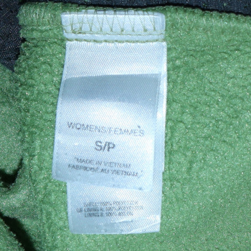 The North Face Women's Green Fleece Jacket Size S Lightweight Zip Up