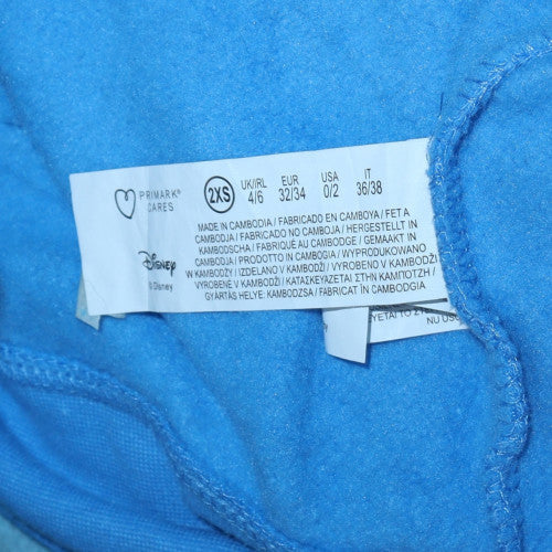 Disney Primark Women Blue Stitch Aloha Pullover Sweatshirt 2XS