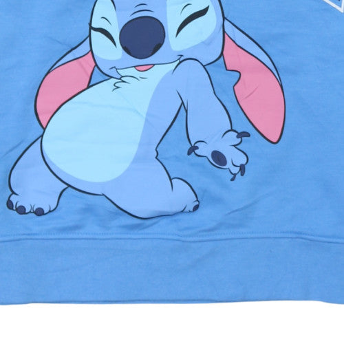 Disney Primark Women Blue Stitch Aloha Pullover Sweatshirt 2XS