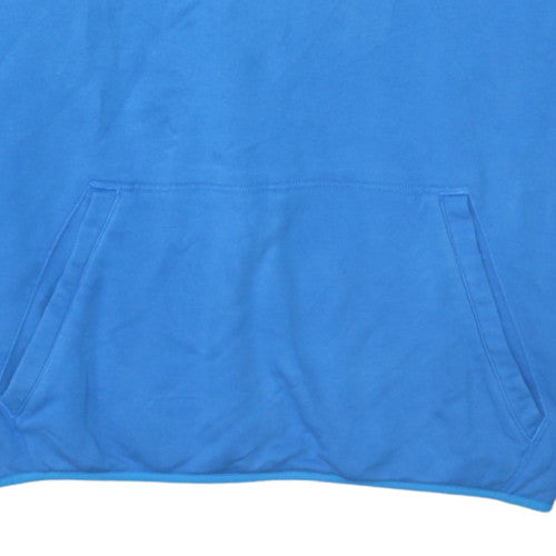 Puma Men's Blue Pullover Hoodie Size L Embroidered Logo Sportswear
