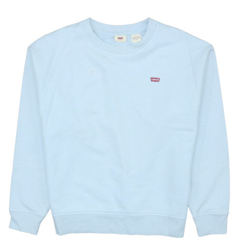 Levi's Men's Blue Pullover Sweatshirt L Regular Fit Logo Crew Neck