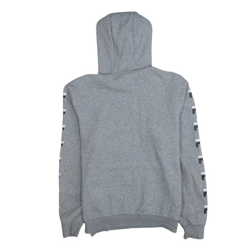 Fila Men's Grey Pullover Hoodie Size M Logo Graphic Sportswear