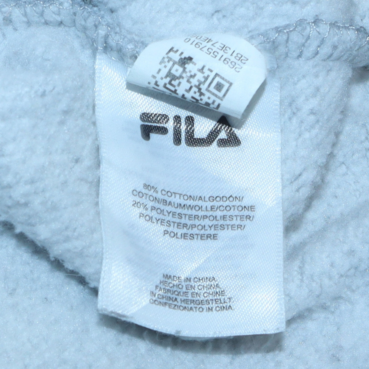 Fila Men's Grey Pullover Hoodie Size M Logo Graphic Sportswear