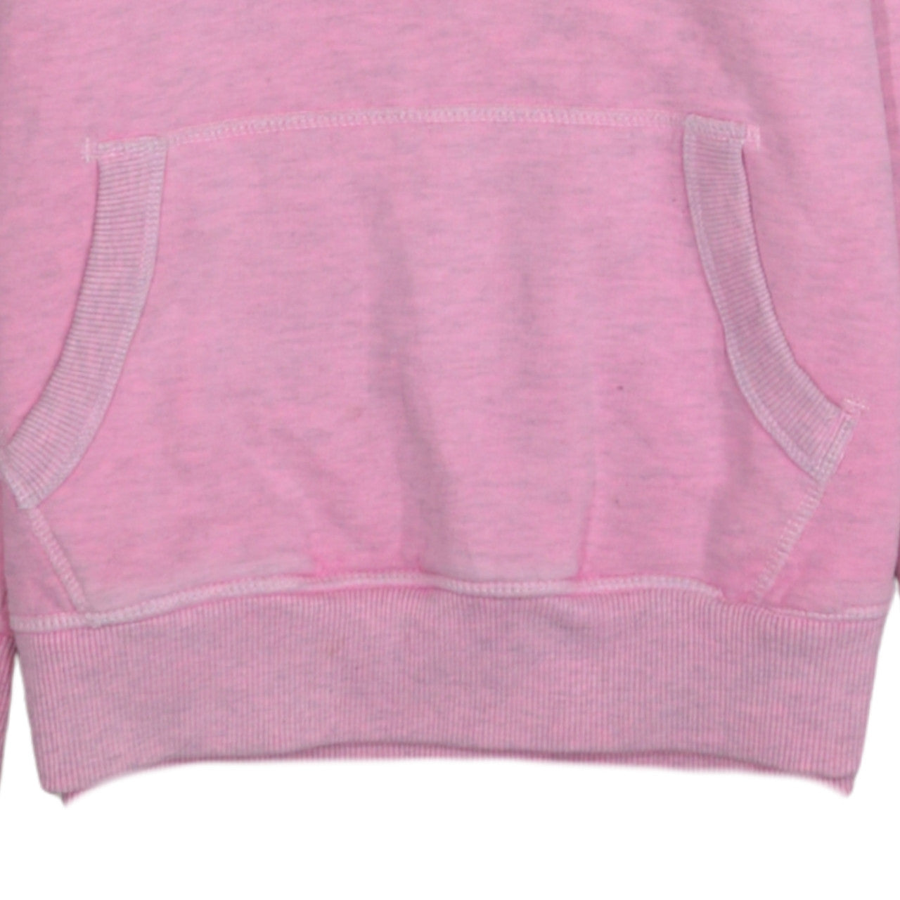 Superdry Women Pink Pullover Hoodie Small Logo Graphic Cotton Blend