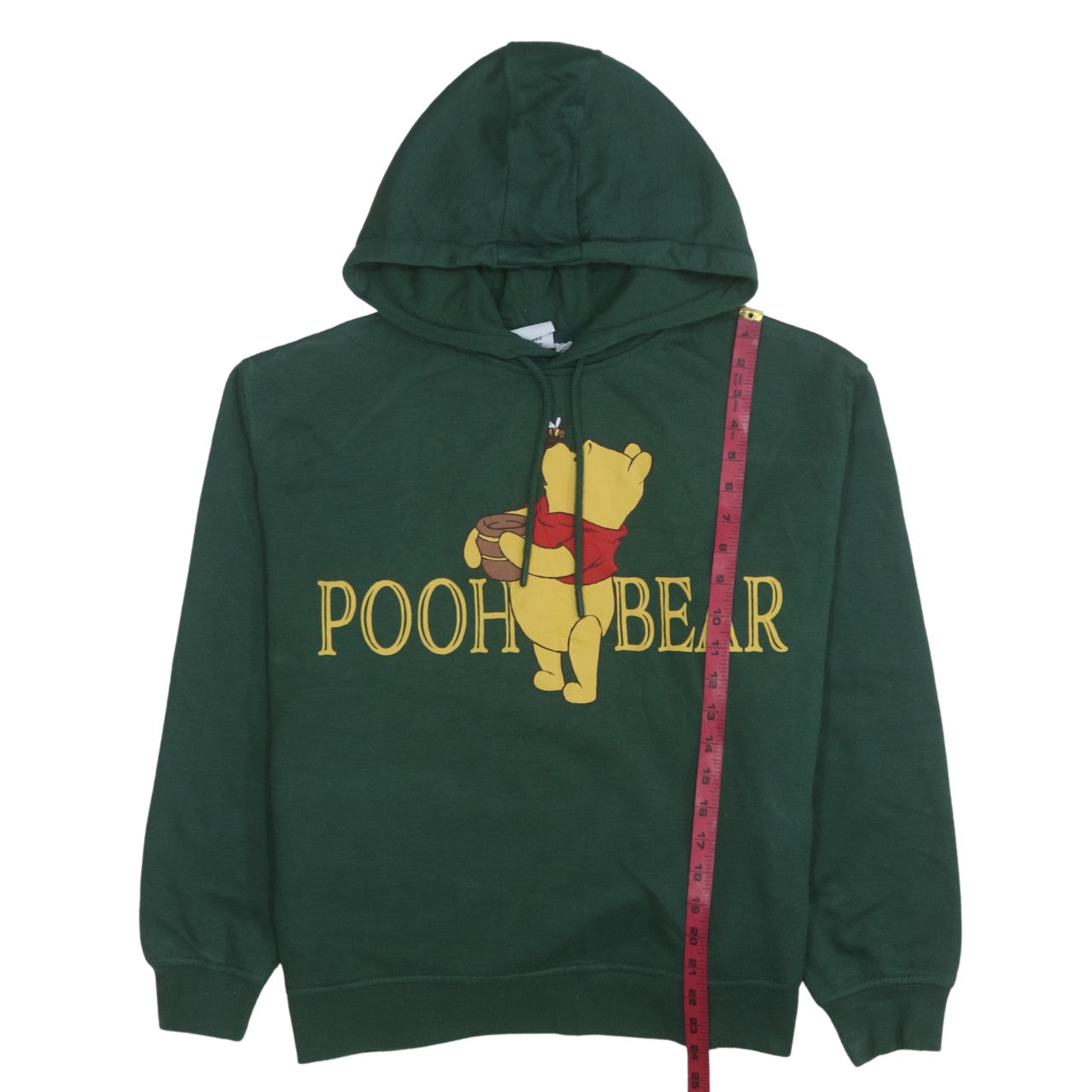 Disney Womens Green Pooh Bear Pullover Hoodie Size 12/14 Primark
