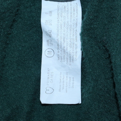 Disney Womens Green Pooh Bear Pullover Hoodie Size 12/14 Primark