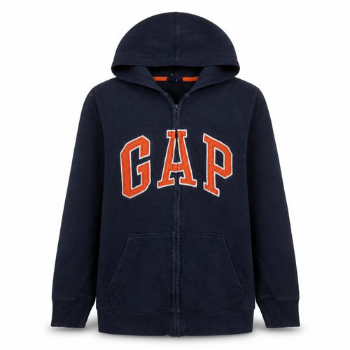 GAP Boys Blue Full Zip Hoodie 13-14 Years Fleece Warm Casual