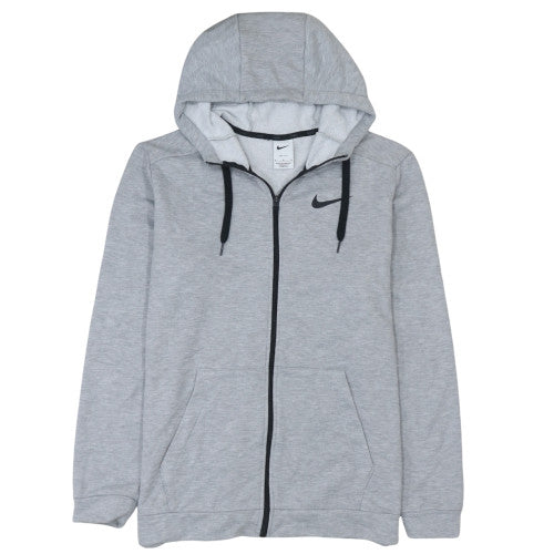 Nike Men's Grey Dri-FIT Full Zip Hoodie Size M