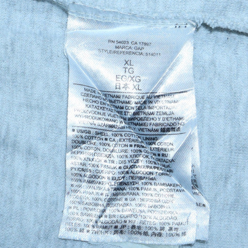 Gap Women’s Light Grey Full Zip Hoodie XL Cotton Blend Casual