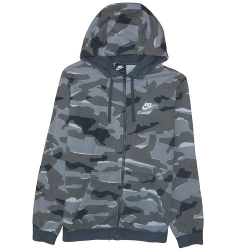 Nike Men’s Grey Camouflage Full Zip Hoodie Size L
