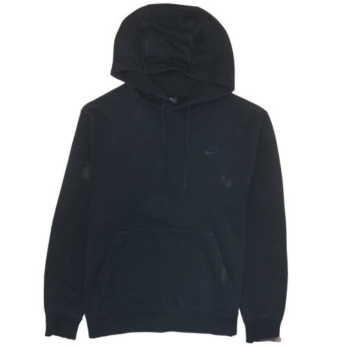 Nike Men's Black Pullover Hoodie L Cotton Fleece Logo Sportswear
