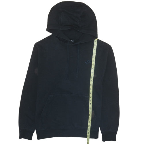 Nike Men's Black Pullover Hoodie L Cotton Fleece Logo Sportswear