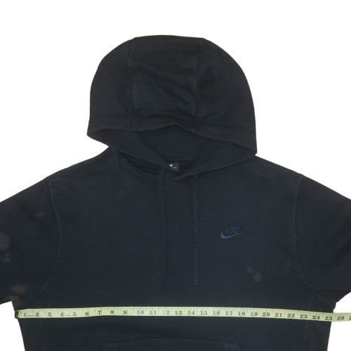 Nike Men's Black Pullover Hoodie L Cotton Fleece Logo Sportswear
