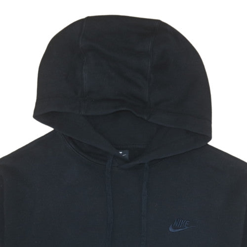 Nike Men's Black Pullover Hoodie L Cotton Fleece Logo Sportswear