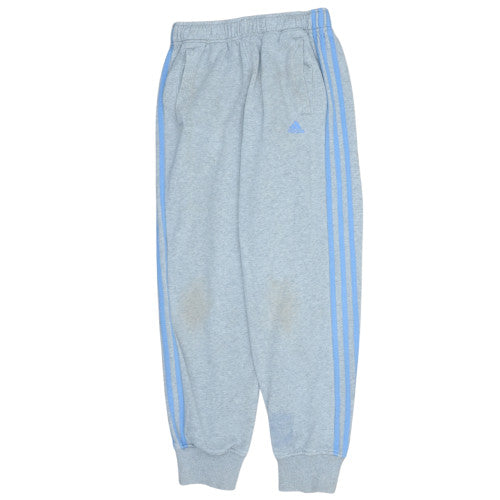 Adidas Boys Grey Jogger Trousers 12-13 Years Elastic Waist Activewear