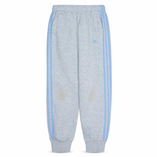 Front view of Adidas boys’ grey jogger trousers 12-13 years elastic waist activewear