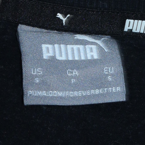 Puma Mens Black Small Colour Block Pullover Sweatshirt
