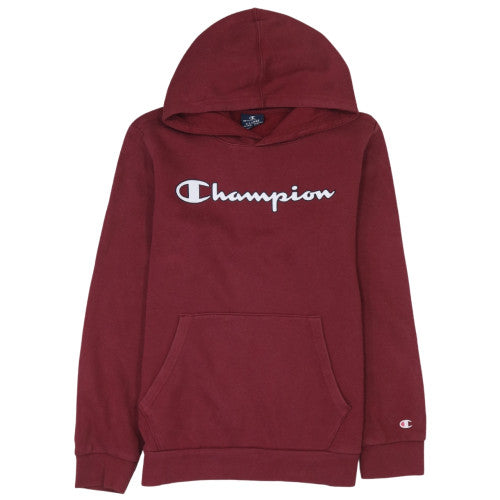 Champion Boys Burgundy Pullover Hoodie X-Large 13-14 Years Fleece Sweatshirt