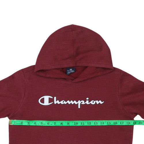 Champion Boys Burgundy Pullover Hoodie X-Large 13-14 Years Fleece Sweatshirt