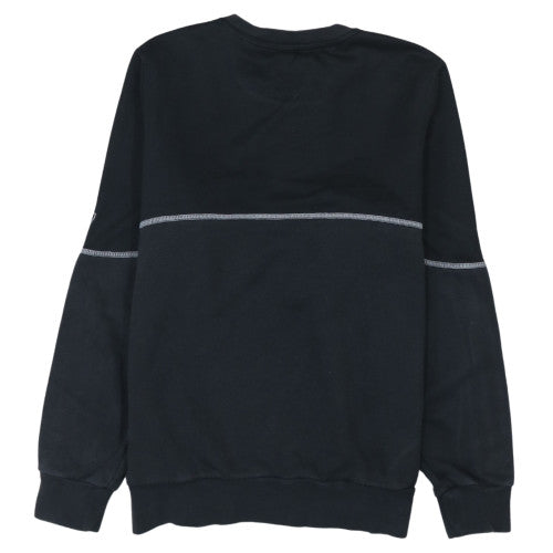 Adidas Boys Black Crew Neck Pullover Sweatshirt 13-14 Years Classic Style