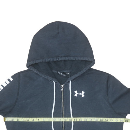 Under Armour Men's Black Full Zip Hoodie Size L Loose Fit