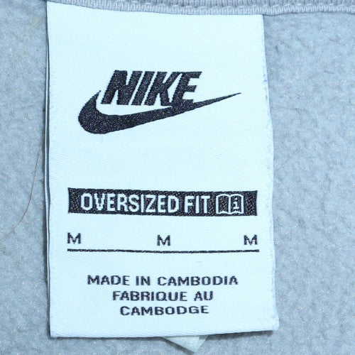 Nike Womens Grey Oversized Fit Pullover Hoodie Size M
