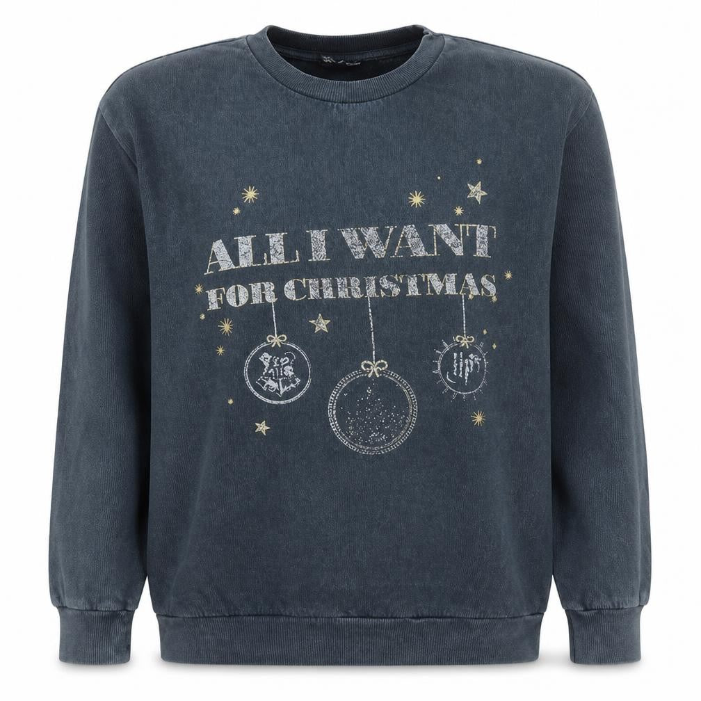 Harry Potter Women’s Grey Christmas Sweatshirt Size 12-14 George