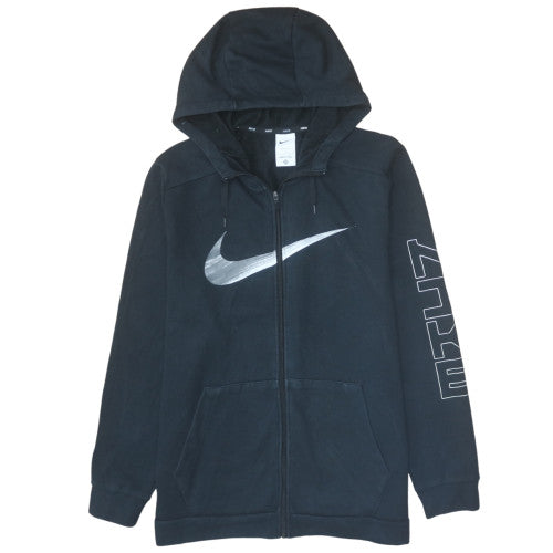 Nike Men's Black Full Zip Hoodie L Dri-FIT Fleece Sportswear
