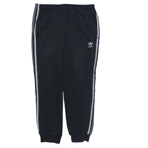 Adidas Men's Black L Jogger Track Pants with Side Stripes