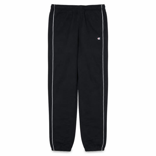 Front view of Champion boys’ black 2xl jogger sweatpants with side stripe