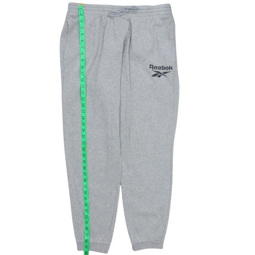 Reebok Men's Grey L Jogger Sweatpants Fleece Activewear Trousers