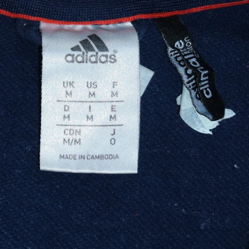 Adidas Men's Navy Blue Track Jacket M Climalite Full Zip