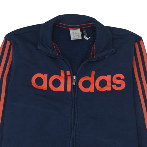 Adidas Men's Navy Blue Track Jacket M Climalite Full Zip