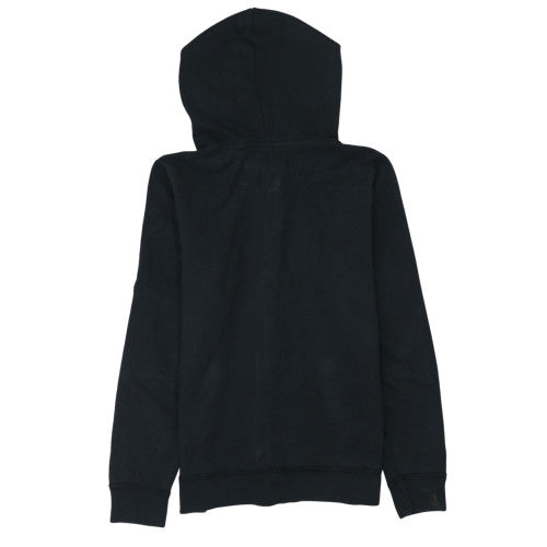 Hollister Men's Black Full Zip Hoodie S Logo Fleece Sweatshirt
