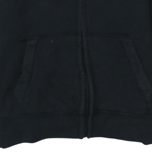 Hollister Men's Black Full Zip Hoodie S Logo Fleece Sweatshirt