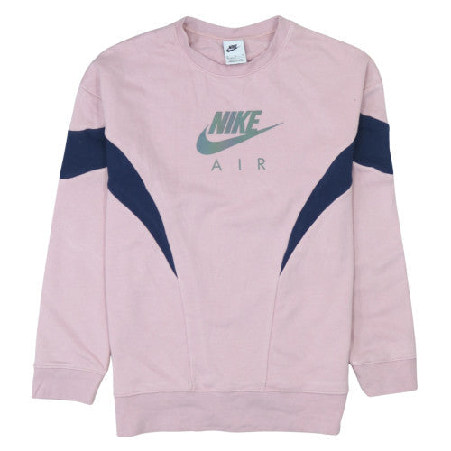 Nike Girls Pink Crew Neck Sweatshirt XL Graphic Print Pullover