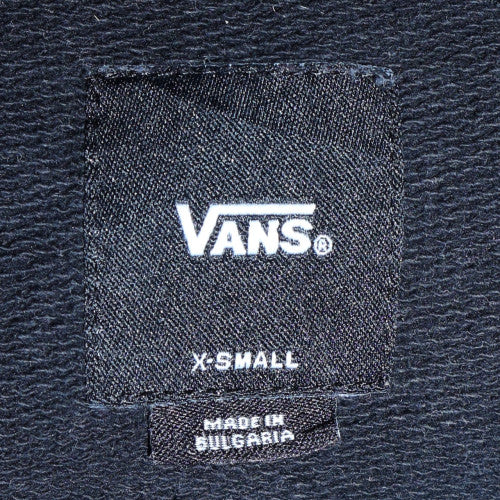Vans Mens XS Blue Black Colour Block Logo Pullover Hoodie